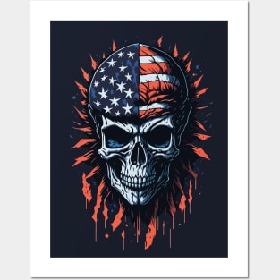 American Skull Posters and Art